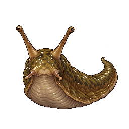 王道ファンタジーの敵キャラ「大ナメクジ」の立ち絵イラスト