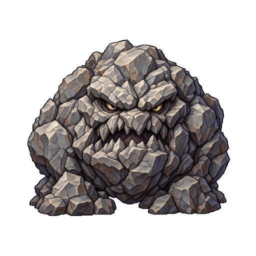 王道ファンタジーの敵キャラ「魔岩」の立ち絵イラスト