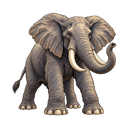 王道ファンタジーの敵キャラ「大ゾウ」の立ち絵イラスト