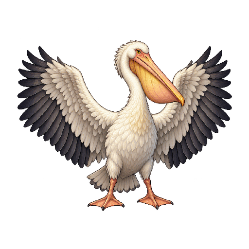 王道ファンタジーの敵キャラ「大ペリカン」の立ち絵イラスト
