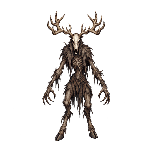 王道ファンタジーの敵キャラ「鹿骸の魔物」の立ち絵イラスト