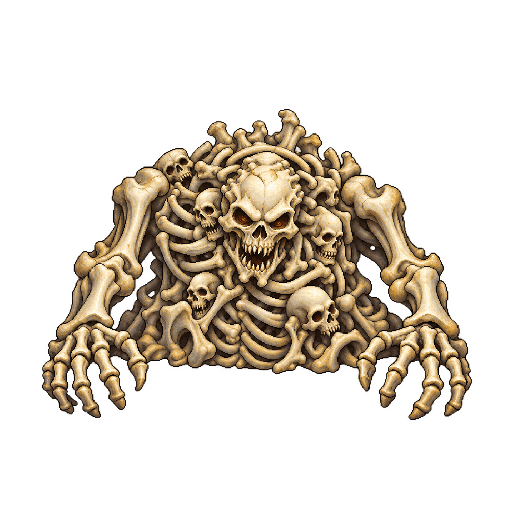王道ファンタジーの敵キャラ「骨の巨塊」の立ち絵イラスト