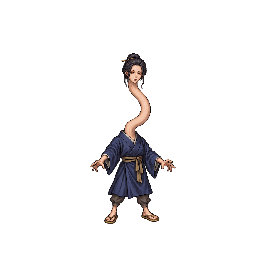 王道ファンタジーの敵キャラ「ろくろ首」の立ち絵イラスト