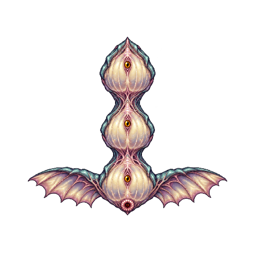 クトゥルフ神話風の敵キャラ「細空の大嚢」の立ち絵イラスト
