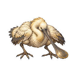 王道ファンタジーの敵キャラ「匙嘴の泥すくい」の立ち絵イラスト