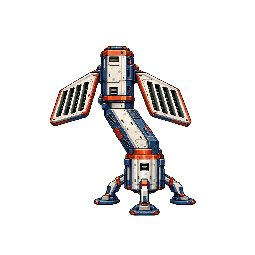 SF・機械・宇宙生物の敵キャラ「折塔アトモス主機」の立ち絵イラスト