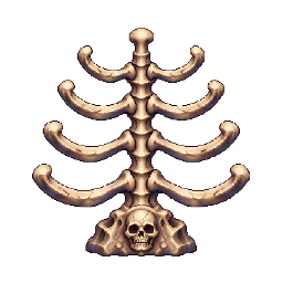王道ファンタジーの敵キャラ「肋竪琴の亡骸」の立ち絵イラスト