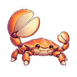 かわいい・コミカルの敵キャラ「うちわばさみのカニ隊長」の立ち絵イラスト