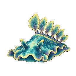 王道ファンタジーの敵キャラ「葉鰓ウミウシ」の立ち絵イラスト