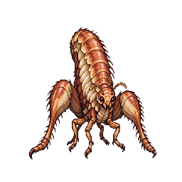 王道ファンタジーの敵キャラ「弓背ノミ」の立ち絵イラスト
