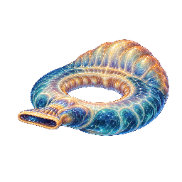 SF・機械・宇宙生物の敵キャラ「環状ジェットスイマ」の立ち絵イラスト