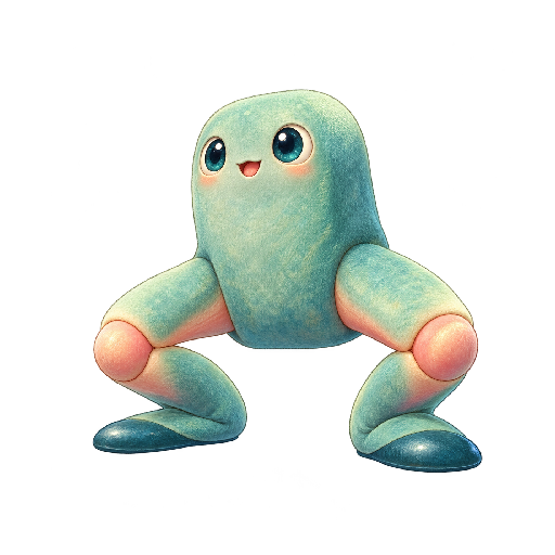 かわいい・コミカルの敵キャラ「おりひざのパタモ」の立ち絵イラスト