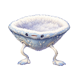 世界の神話・伝承の敵キャラ「毛縁の雪振るい」の立ち絵イラスト