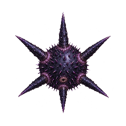 王道ファンタジーの敵キャラ「六棘ウニ」の立ち絵イラスト