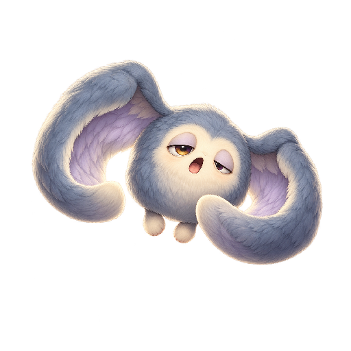 かわいい・コミカルの敵キャラ「ゆりかご羽のネムフワ」の立ち絵イラスト