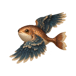 世界の神話・伝承の敵キャラ「羽潮の蠃魚」の立ち絵イラスト