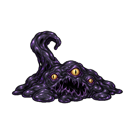 ブラックウーズの敵キャラ立ち絵イラスト(王道ファンタジー)