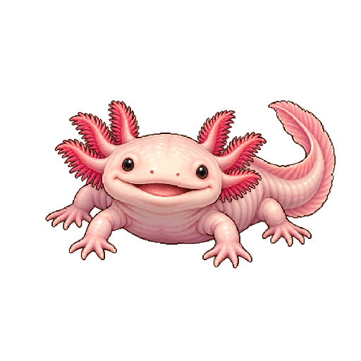 王道ファンタジーの敵キャラ「大アホロートル」の立ち絵イラスト