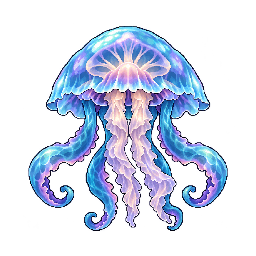 クラゲの敵キャラ立ち絵イラスト(王道ファンタジー)