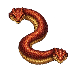 王道ファンタジーの敵キャラ「アンフィスバエナ」の立ち絵イラスト