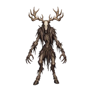 王道ファンタジーの敵キャラ「鹿骸の魔物」の立ち絵イラスト