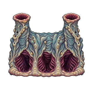 クトゥルフ神話風の敵キャラ「腹窟の壁」の立ち絵イラスト
