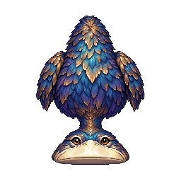 終末・バイオ変異の敵キャラ「嘴台の静か鳥」の立ち絵イラスト