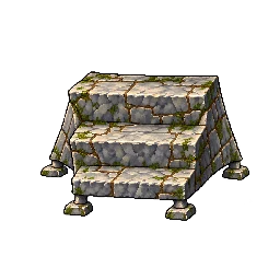 王道ファンタジーの敵キャラ「噛みつき石段」の立ち絵イラスト
