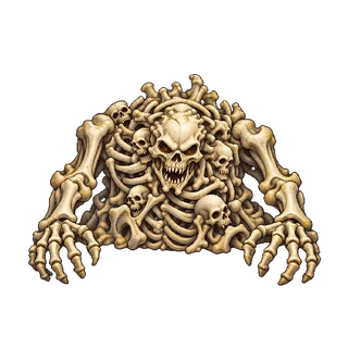 王道ファンタジーの敵キャラ「骨の巨塊」の立ち絵イラスト