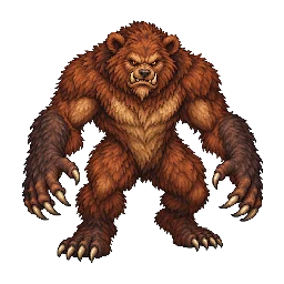 王道ファンタジーの敵キャラ「バグベア」の立ち絵イラスト
