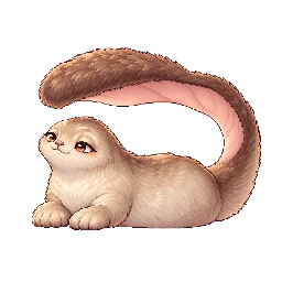 かわいい・コミカルの敵キャラ「日よけしっぽのねむねむ」の立ち絵イラスト