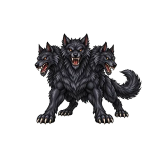 ケルベロスの敵キャラ立ち絵イラスト（王道ファンタジー）