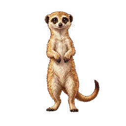 王道ファンタジーの敵キャラ「砂番ミーアキャット」の立ち絵イラスト