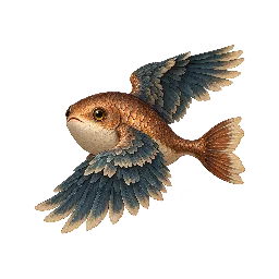 世界の神話・伝承の敵キャラ「羽潮の蠃魚」の立ち絵イラスト