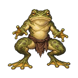 王道ファンタジーの敵キャラ「カエル人」の立ち絵イラスト