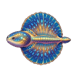 SF・機械・宇宙生物の敵キャラ「前接ぎの円鰭」の立ち絵イラスト