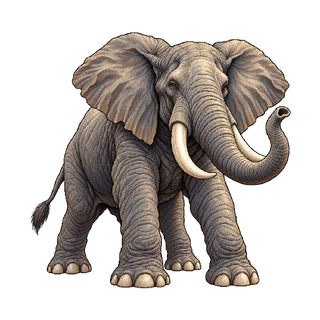 王道ファンタジーの敵キャラ「大ゾウ」の立ち絵イラスト