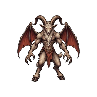 王道ファンタジーの敵キャラ「山羊の悪魔」の立ち絵イラスト