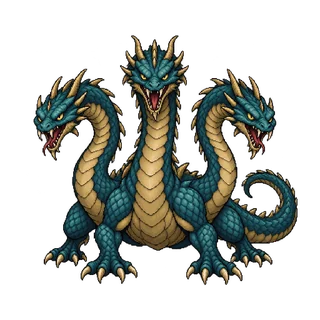 ヒュドラの敵キャラ立ち絵イラスト（王道ファンタジー）