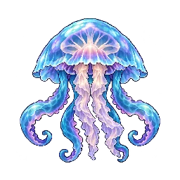 クラゲの敵キャラ立ち絵イラスト（王道ファンタジー）