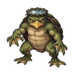 王道ファンタジーの敵キャラ「カッパ」の立ち絵イラスト
