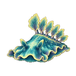 王道ファンタジーの敵キャラ「葉鰓ウミウシ」の立ち絵イラスト