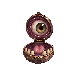 現代ホラー・怪異の敵キャラ「目蓋のコンパクト」の立ち絵イラスト