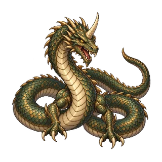 王道ファンタジーの敵キャラ「リンドブルム」の立ち絵イラスト