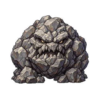 王道ファンタジーの敵キャラ「魔岩」の立ち絵イラスト