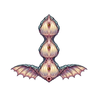 クトゥルフ神話風の敵キャラ「細空の大嚢」の立ち絵イラスト