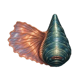 SF・機械・宇宙生物の敵キャラ「一鰭のドロップシェル」の立ち絵イラスト