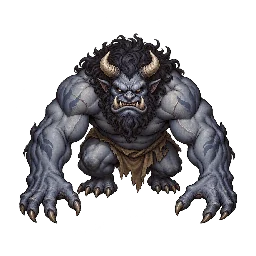 王道ファンタジーの敵キャラ「鬼」の立ち絵イラスト