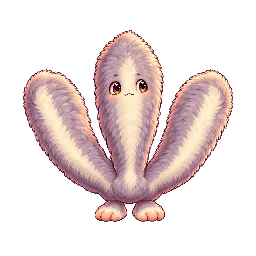 かわいい・コミカルの敵キャラ「ひだふわのよちよち」の立ち絵イラスト