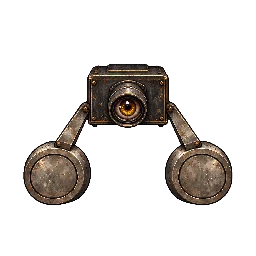 現代ホラー・怪異の敵キャラ「巻き足の映写機」の立ち絵イラスト